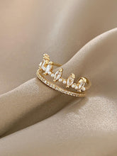 Anillo abierto zirconia cúbica adorno